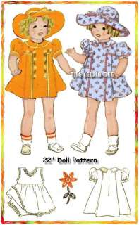 1937 antique Doll Clothes Shirley 22 Pattern Vintage  