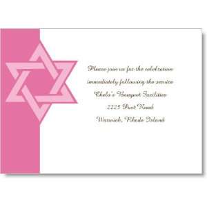  Star Of David Pink Reception Thank You Cards Everything 