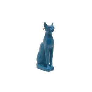  Egyptian Bastet Cat Statue   Blue: Home & Kitchen