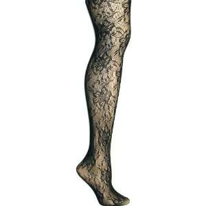   Traffic Womens Black Acapulco Flower Textured Tights: Everything Else