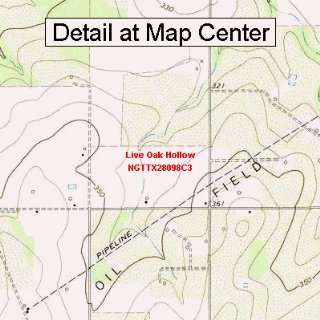   Map   Live Oak Hollow, Texas (Folded/Waterproof)