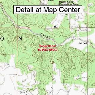  USGS Topographic Quadrangle Map   Boggy Depot, Oklahoma 