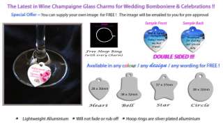 Wine Charm Wedding Bomboniere GIFT personalised Favours  
