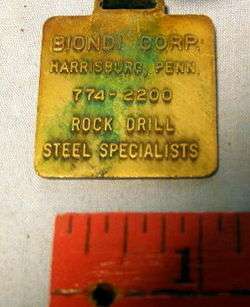 Vintage   Brass   BIONDI Corporation   WATCH FOB **  
