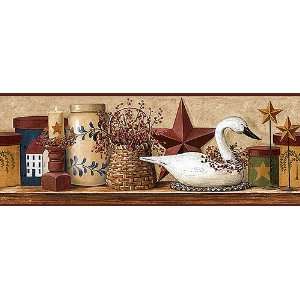  Country Clutter Country Wallpaper Border (HK4608BD): Home 