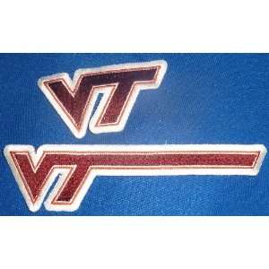  Virginia Tech Embroidered Iron on patch set Sports 