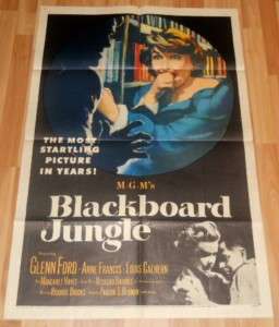 1955 BLACKBOARD JUNGLE 1 One Sheet Movie Poster 7  
