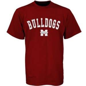   Mississippi State Bulldogs Maroon Arch Logo T shirt: Sports & Outdoors