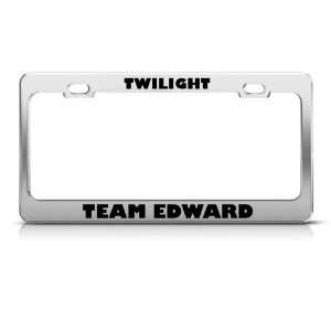  Twilight Team Edward Metal license plate frame Tag Holder 