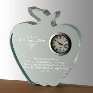  Apple for teacher Keepsake Clock: Home & Kitchen