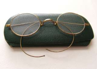 Antique Victorian Taw & Co. Gold Rimmed Eyeglasses Glasses Spectacles 