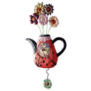    Allen Designs Flower Tea Ful Pendulum Clock: Home & Kitchen