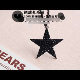 Japan Korea Black Star Punk Rock Pendant w/ necklace  