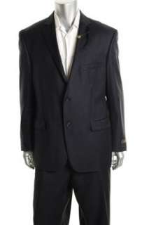 Tasso Elba NEW Pinstriped Mens 2 Button Suit Blue 46R  