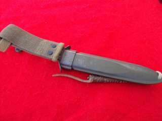 FANTASTIC WWII Airborne M3 trench fighting knife BLADE MARKED CASE 