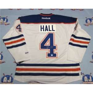 Taylor Hall Edmonton Oilers Autographed/Hand Signed 2011 White Hockey 