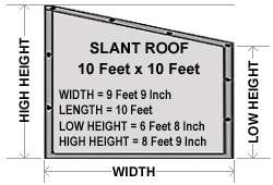 10x10 Heavy Duty Slant Canopy Kit  
