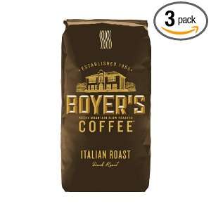 Boyers Coffee Italian Roast, 12 Ounce Bags (Pack of 3)  