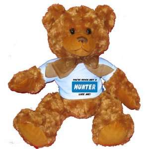   MET A HUNTER LIKE ME Plush Teddy Bear with BLUE T Shirt Toys & Games