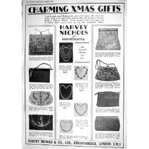 1930 CHRISTMAS GIFTS HARVEY NICHOLS KNIGHTSBRIDGE LONDON BAGS NECKLET 