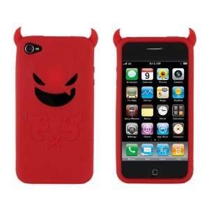  Red Devil Silicone Skin Case for Iphone 4g Cell Phones 