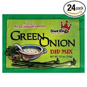 Snak King Dip Mix, Green Onion, 0.50 Ounces units (Pack of 24):  