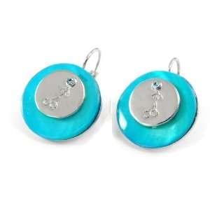   / Dormeuses french touch Nacre En Folie turquoise. Jewelry