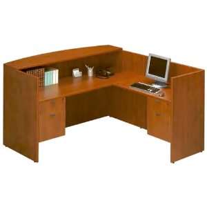   Bowfront Desk Workstation with Reception Counter