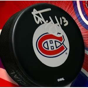  Alex Tanguay Signed Canadiens Hockey Puck 