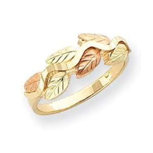   Black Hills Gold Ladies Leaf Band Ring   Size 6   JewelryWeb: Jewelry