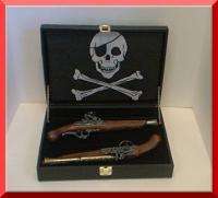 Boxed Pair Of 18th Century Replica Pirate Flintlocks  