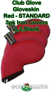 Club Glove 3pc Gloveskin Std IRON Cover Set 1 2 bnk Red  