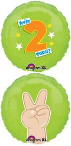 BARNEY SECOND BIRTHDAY party supplies balloons TWO 2ND  