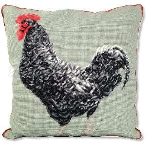  Maran Chicken Farm Needlepoint Pillow: Home & Kitchen