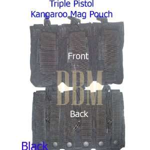  Triple Pistol Kangaroo Mag Pouch Black