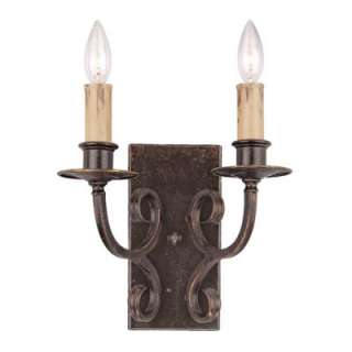   Colonial Candle Wall Sconce Lighting Fixture, Dark Burnished Bronze