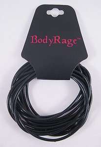 192 Pieces of Body Rage Black Jelly Bracelets #B1154  