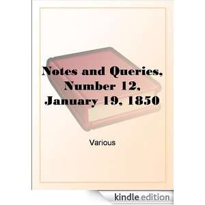  Notes and Queries, Number 12, January 19, 1850 eBook 