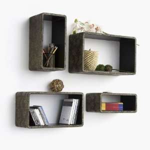   Rectangle Leather Wall Shelf / Bookshelf / Floating Shelf (Set of 4