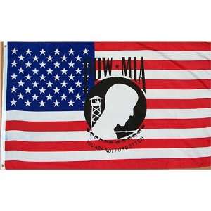  POW MIA USA Flag   3 foot by 5 foot Polyester (NEW 