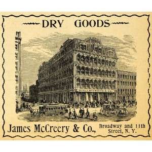  1892 Ad James McCreery Dry Goods Store Building Broadway 