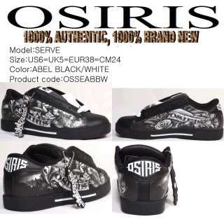 OSIRIS SHOES serve BLACK MEM SIZE US6  