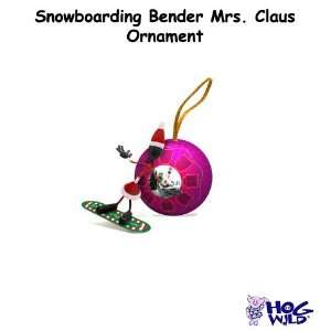  Benders Ornament   Snowboarding Mrs. Claus (72051) Toys & Games