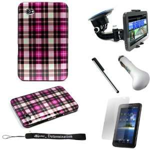 Plaid Design in 2 Piece Snap On Hard Cover Case for Samsung Galaxy Tab 