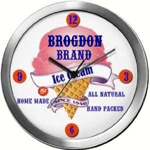  BROGDON 14 Inch Ice Cream Metal Clock Quartz Movement 