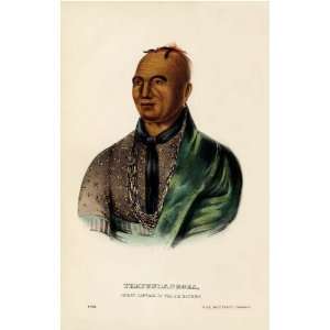  Captain of the Six Nations McKenney Hall Indian Print