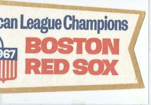 1967 Boston Red Sox Roster Pennant Ad Tony Conigliaro Carl Yastrzemski 