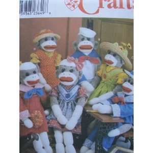   Crafts Pattern 9073   Sock Monkeys and Clothes 