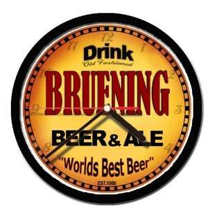  BRUENING beer and ale cerveza wall clock: Everything Else