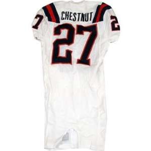  #27 Chestnut Syracuse 2007 Game Used White Football Jersey 